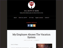 Tablet Screenshot of evilskippyatwork.com